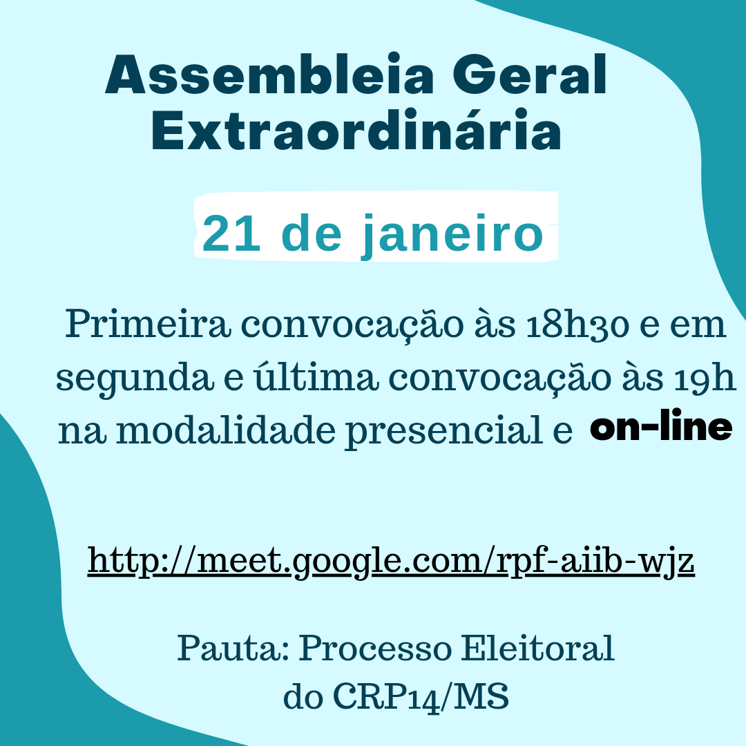 Read more about the article Link para participar da Assembleia Geral Extraordinária