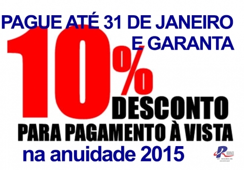 You are currently viewing Dia 31 vence anuidade 2015, garanta 10% de desconto no pagamento