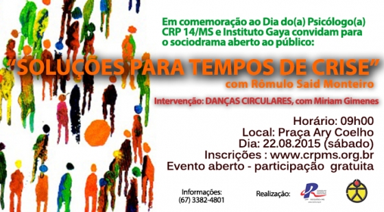 Read more about the article Conselho de Psicologia realiza Sociodrama público na Praça Ary Coelho, dia 22