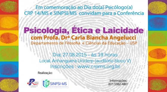 Read more about the article Conferência: Psicologia, Ética e Laicidade