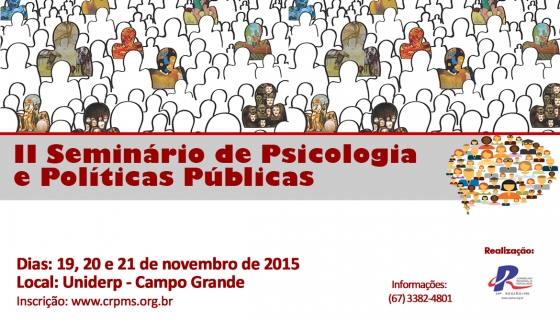 You are currently viewing Vem aí o II Seminário de Psicologia e Políticas Públicas
