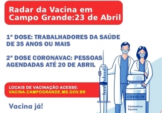 Você está visualizando atualmente RADAR DA VACINA: Profissionais com 35 anos ou mais podem se vacinar em CG