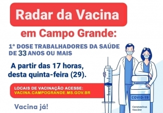 Você está visualizando atualmente #RadardaVacina: profissionais com 33 anos ou mais já podem se vacinar