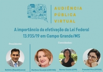 You are currently viewing Audiência Pública vai debater aplicação da Lei 13.935-19 na segunda-feira