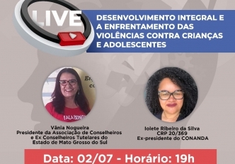 You are currently viewing CRP14/MS realiza nesta sexta (02), LIVE para discutir o enfrentamento a Violência contra crianças  e adolescentes