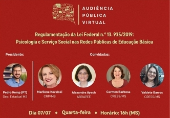 You are currently viewing Audiência Pública Virtual na Assembleia Legislativa de MS discute a efetivação da Lei 13.935/19