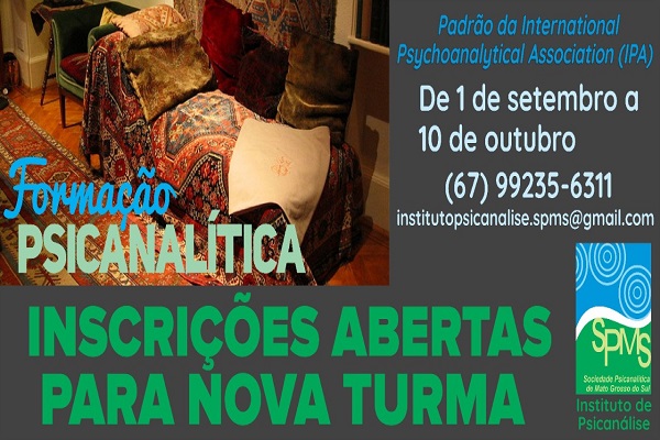 Read more about the article CRP14/MS Divulga: Nova turma de formação psicanalítica do Instituto de Psicanálise.
