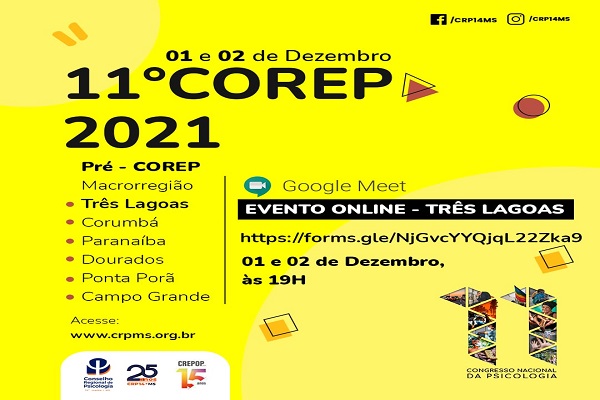 You are currently viewing Pré-Corep: Agora chegou a vez da região de Três Lagoas! Inscrição até 01/12/21.