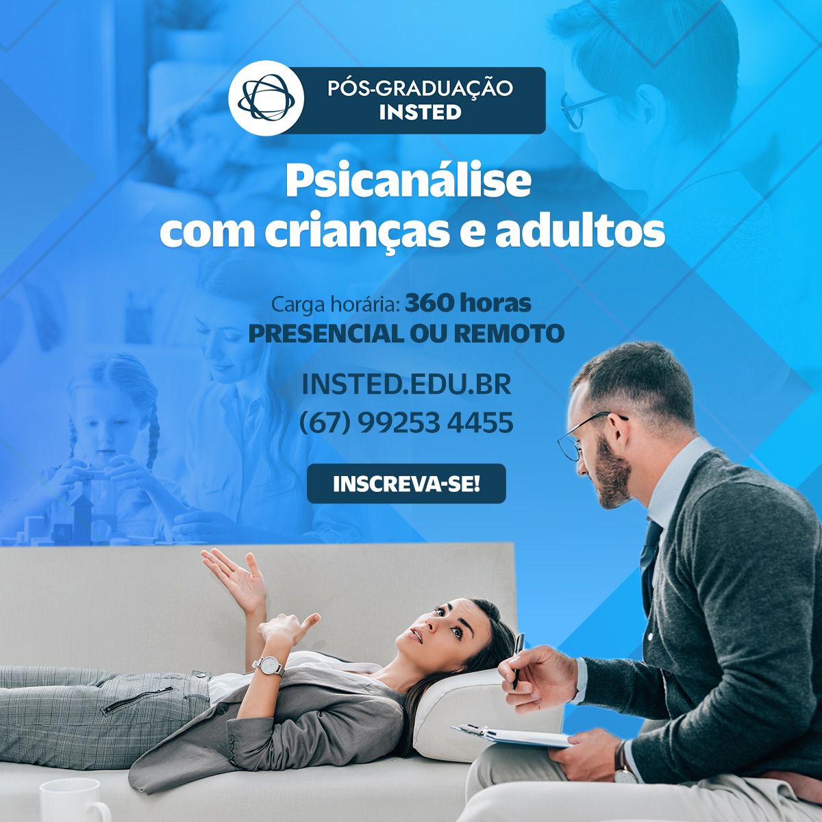 Read more about the article Curso de Especialização lato sensu em Pós-graduação Psicanálise com Crianças e Adultos