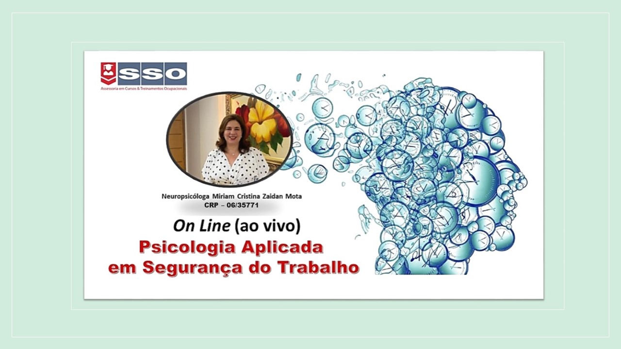 Read more about the article CRP14 Divulga: Curso On line (ao vivo) Psicologia Aplicada em Segurança do Trabalho