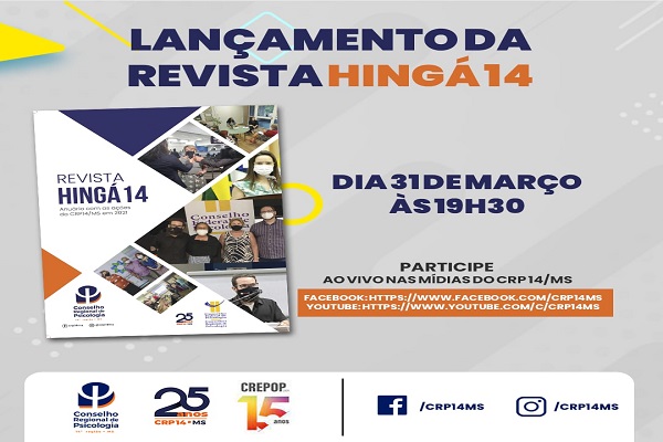 You are currently viewing Live: CRP14/MS lança “Revista Hingá 14!” na quinta-feira (31/03)
