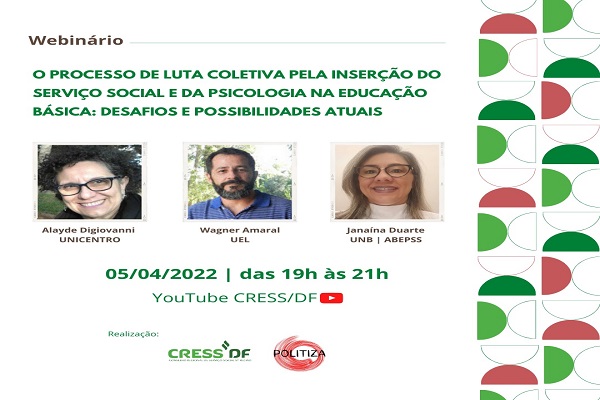 Leia mais sobre o artigo CRP14/MS Divulga: Webinário sobre “O processo de luta coletiva pela inserção do Serviço Social e da Psicologia na educação básica: desafios e possibilidades atuais”