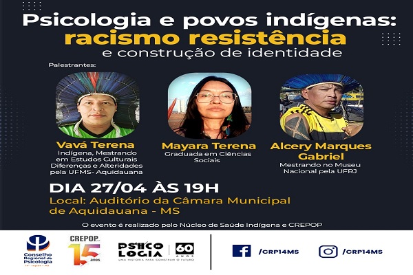 Read more about the article Povos indígenas e psicologia será tema de palestra em Aquidauana