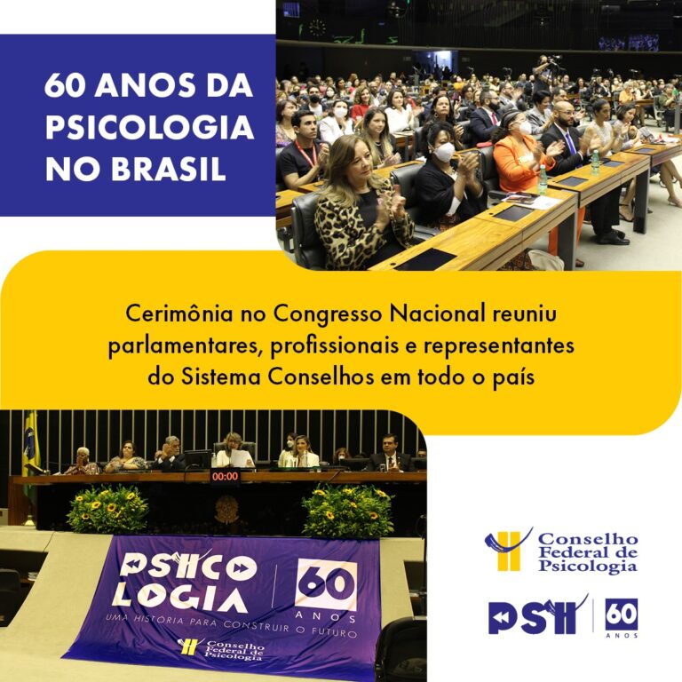 Read more about the article Sessão Solene na Câmara marca celebrações dos 60 anos da regulamentação da Psicologia no Brasil