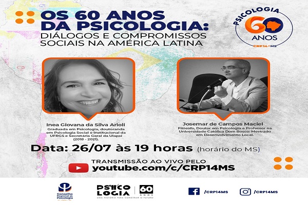 You are currently viewing 60 anos da Psicologia: live vai abordar a atuação na América Latina