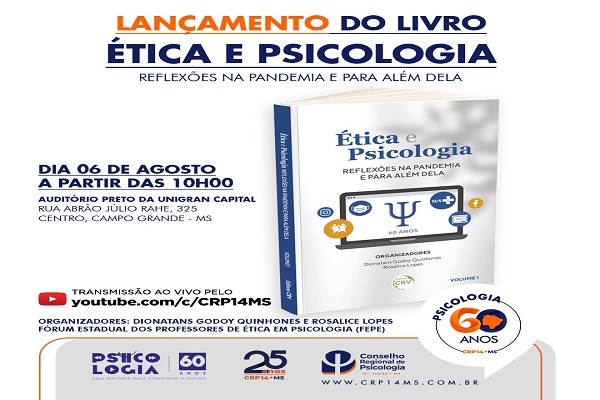 No momento você está vendo CRP 14/MS lança livro com o tema ‘Ética e psicologia: reflexões na pandemia e para além dela”