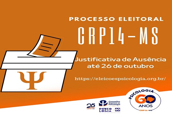Read more about the article Eleições Psicologia: Prazo para Justificar Ausência vai até 26 de outubro