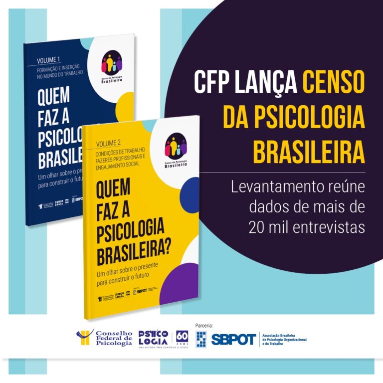 Leia mais sobre o artigo CensoPsi 2022: CFP divulga os resultados da maior pesquisa sobre o exercício profissional da Psicologia brasileira