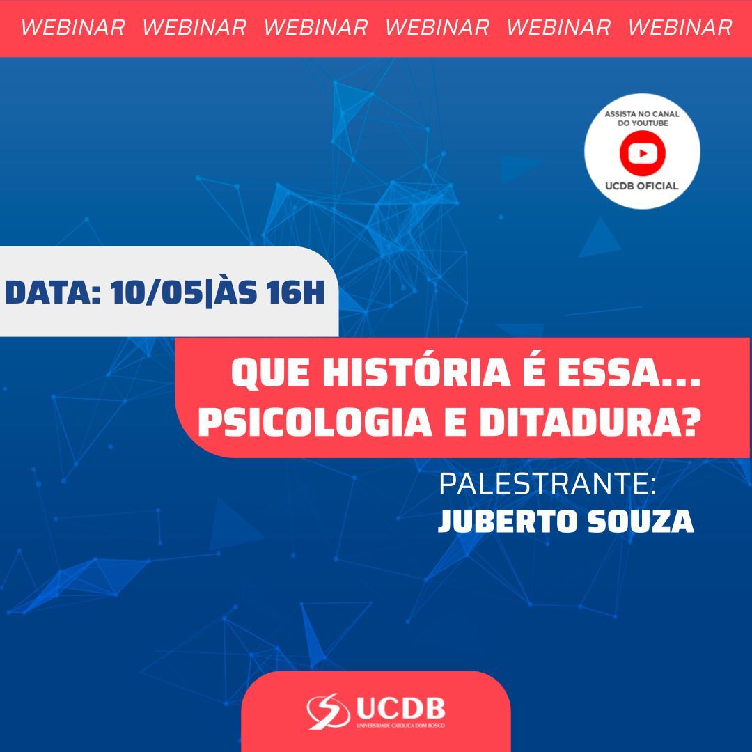 Você está visualizando atualmente CRP14/MS Divulga: Universidade Católica Dom Bosco (UCDB) promoverá o evento “Que história é essa?”